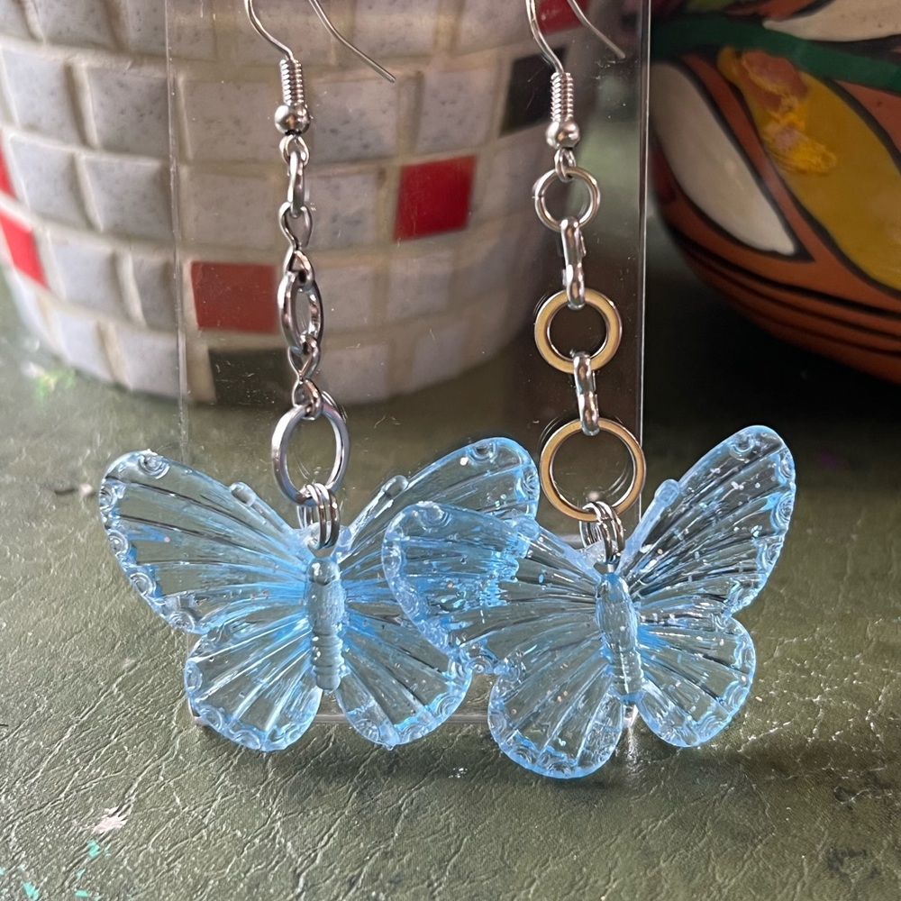 Blue Butterfly Earrings